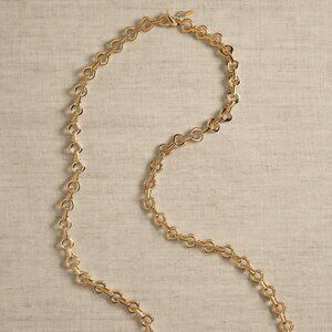 Banana Republic Necklace- Ravena Teardrop Tiny Link Chain Aureus + Argent *BNWT*